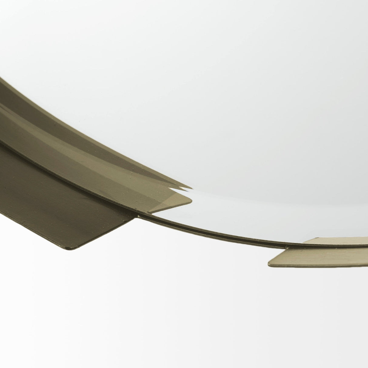 Adrianna Gold Metal Round Mirror by Mercana at Eve Furniture