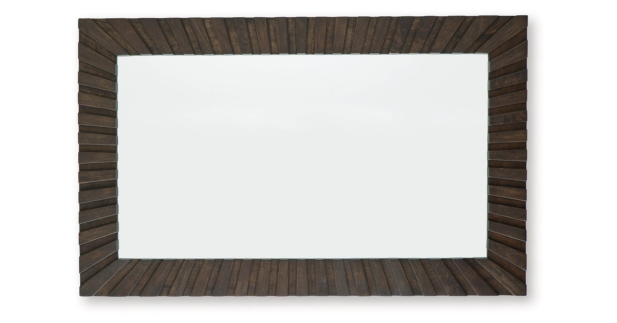 Advin Dark Brown Accent Mirror by Ashley at Eve Furniture