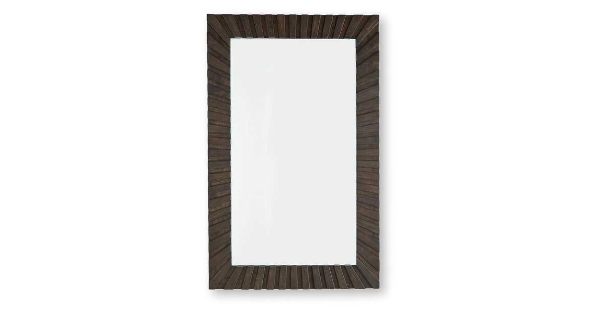 Advin Dark Brown Accent Mirror by Ashley at Eve Furniture