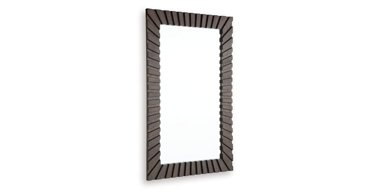 Advin Dark Brown Accent Mirror by Ashley at Eve Furniture