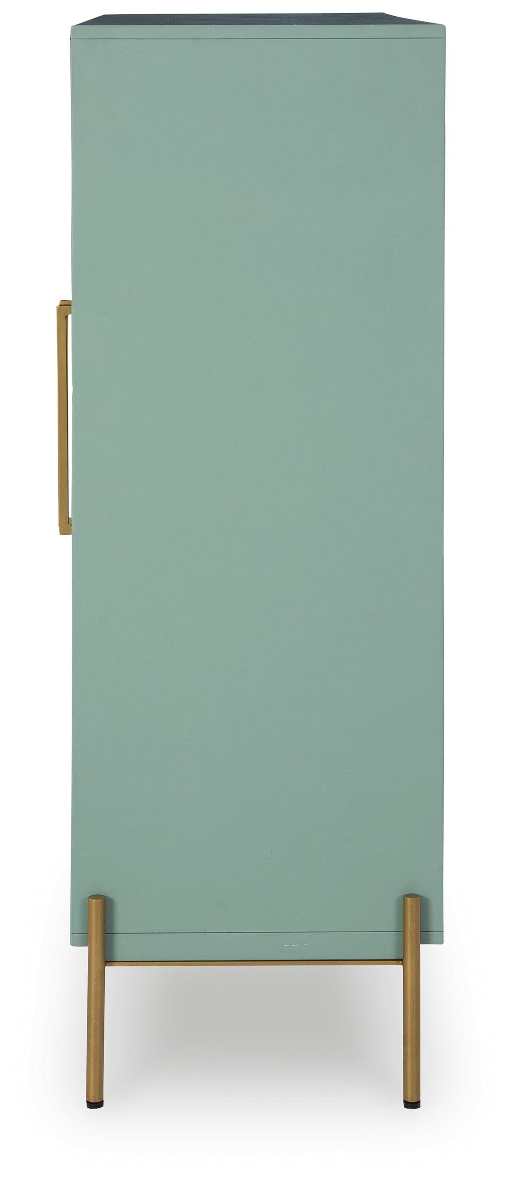 Adwen Light Green Accent Cabinet by Ashley at Eve Furniture