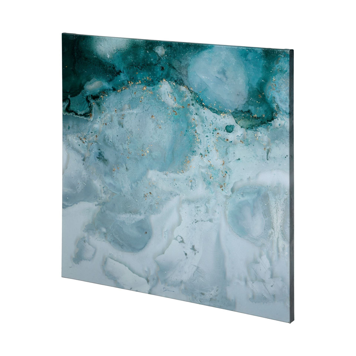 Aerial Blue II by Mercana Studio a Hand Embellished Textured Canvas by Mercana at Eve Furniture