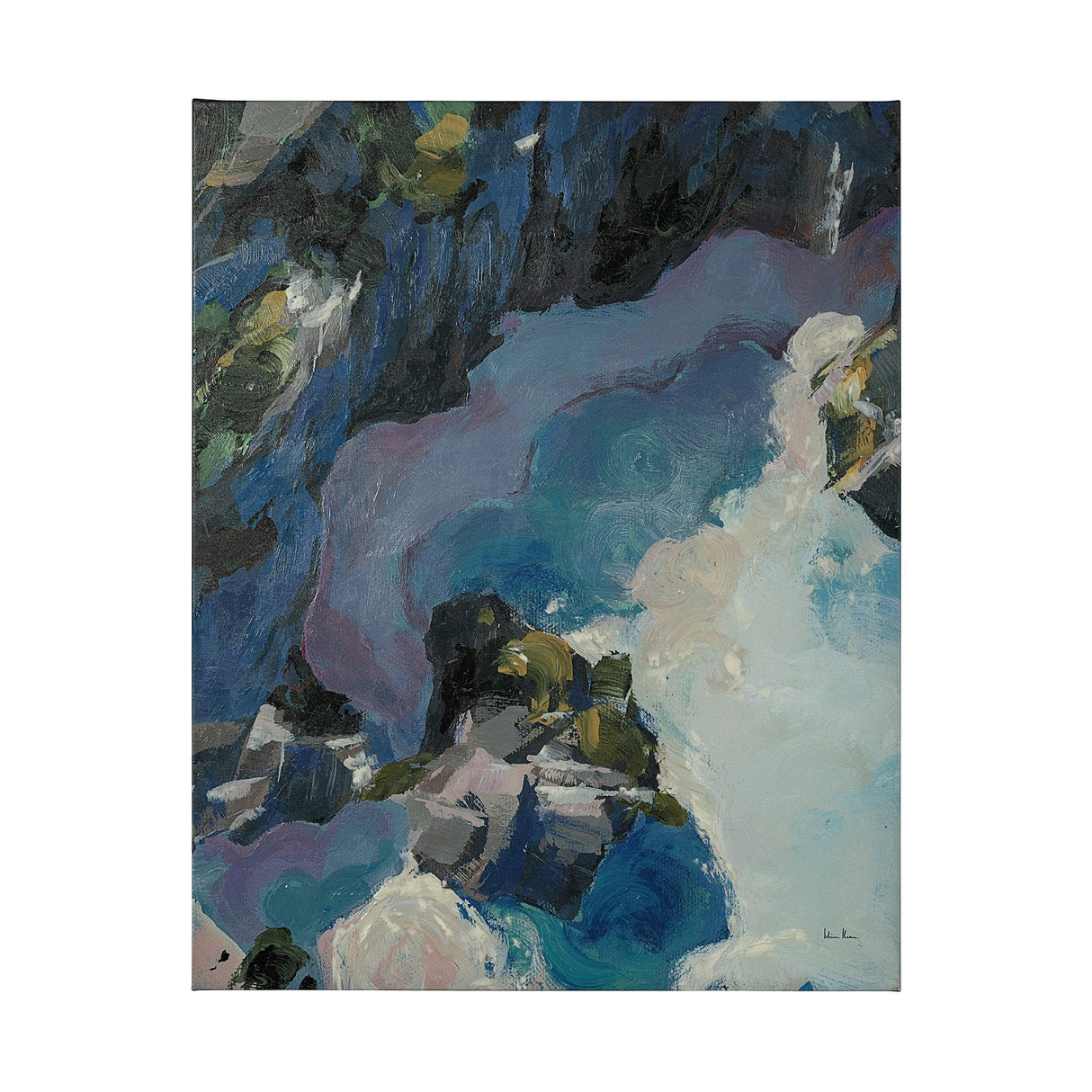 Aerial View I by Silvia Krause a Hand Embellished Textured Canvas by Mercana at Eve Furniture