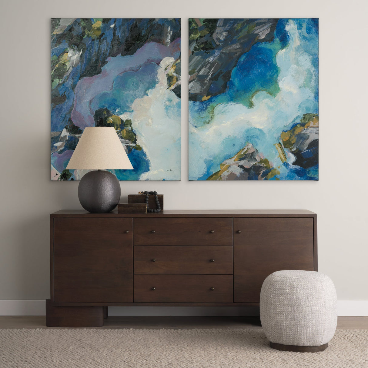 Aerial View II by Silvia Krause a Hand Embellished Textured Canvas by Mercana at Eve Furniture
