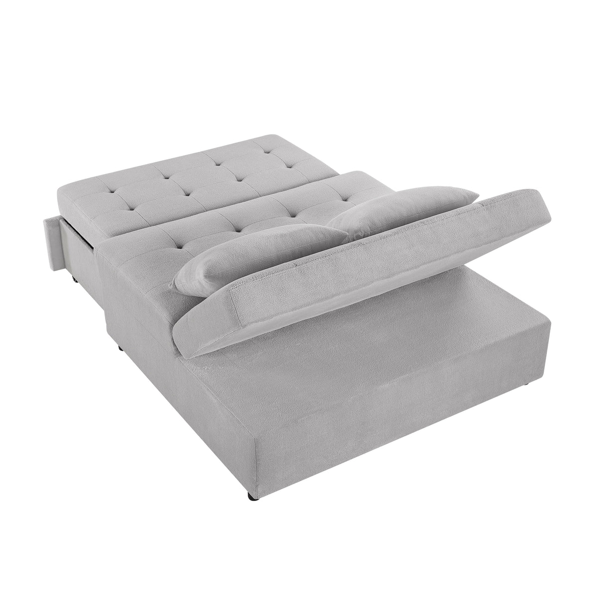 Aerie Light Gray Twin Loft Bunk Bed with Nightstand and Sofa Bed by Homelegance at Eve Furniture