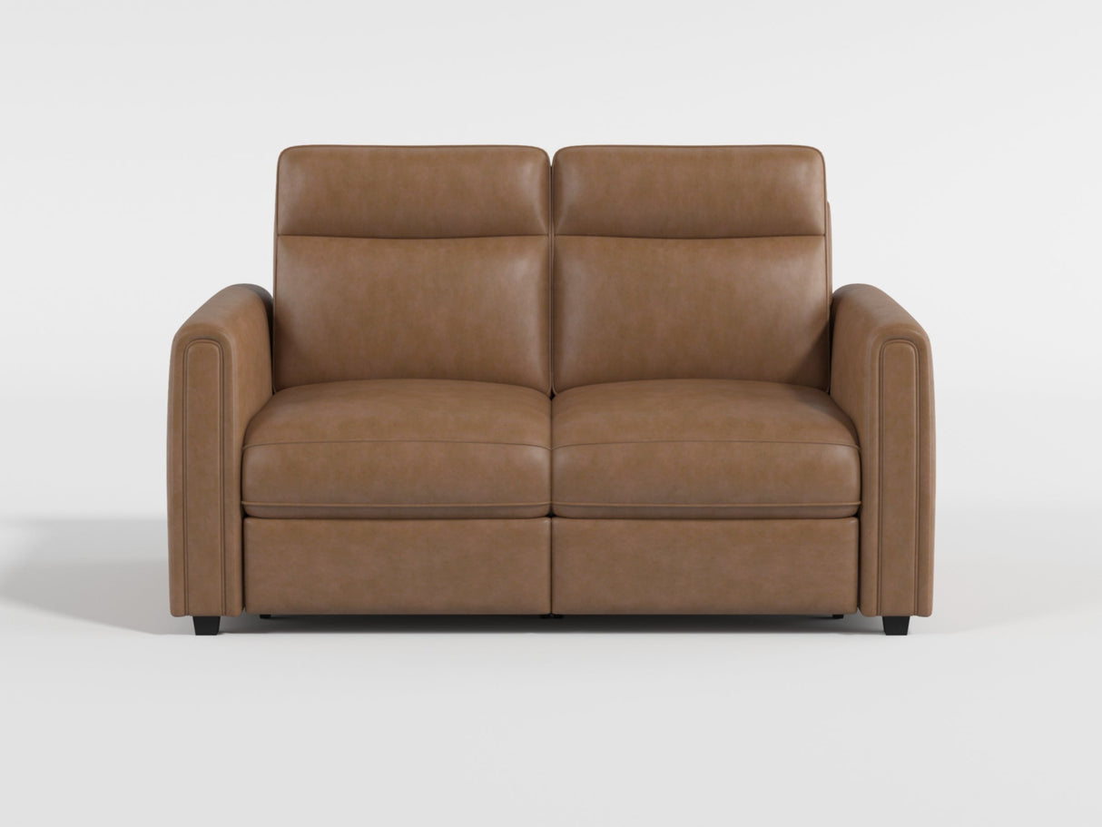 Equinox Brown Power Double Reclining Loveseat with Rounded Track Arms by Homelegance at Eve Furniture