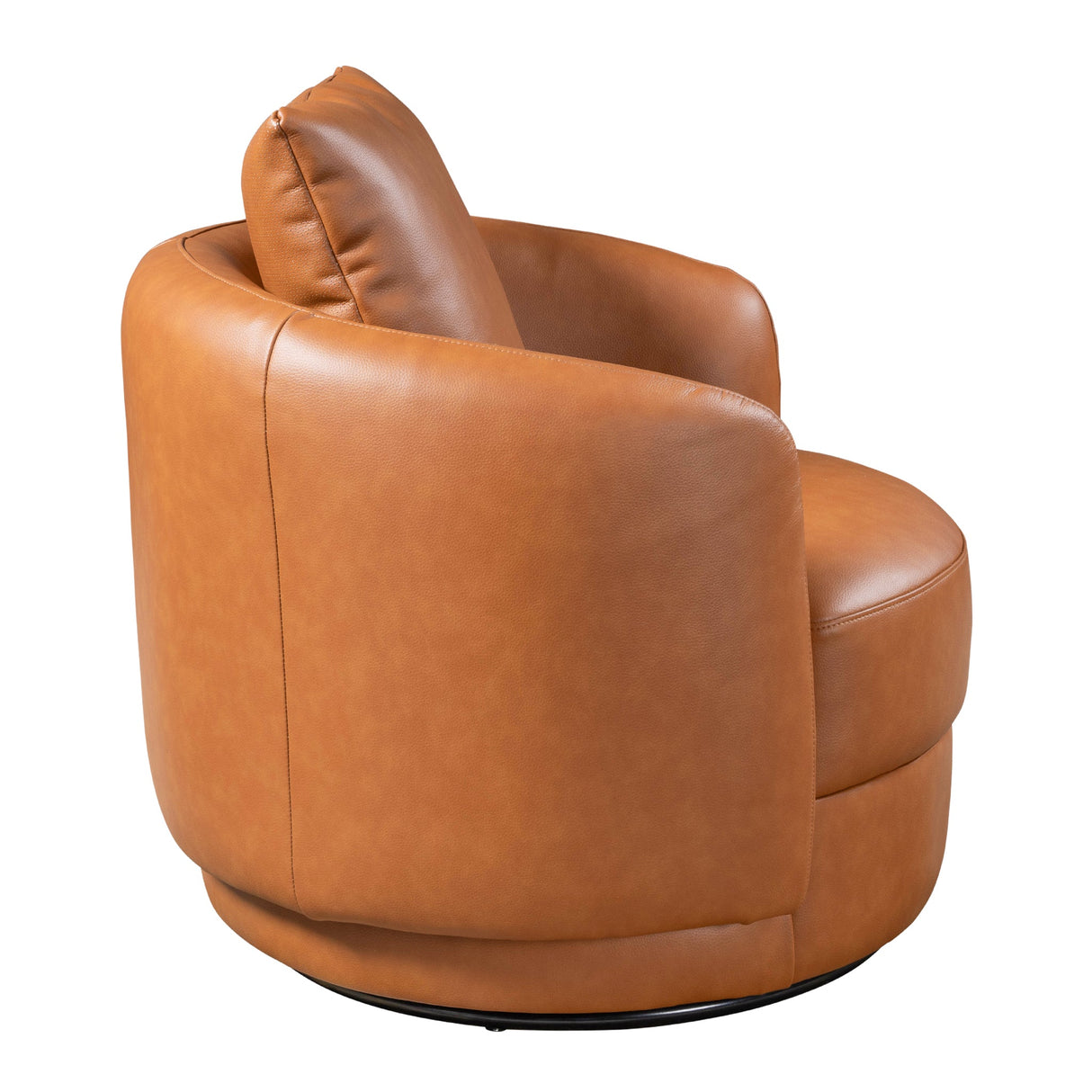 Dylan Cognac Leather Swivel Chair by Ashcroft Imports at Eve Furniture