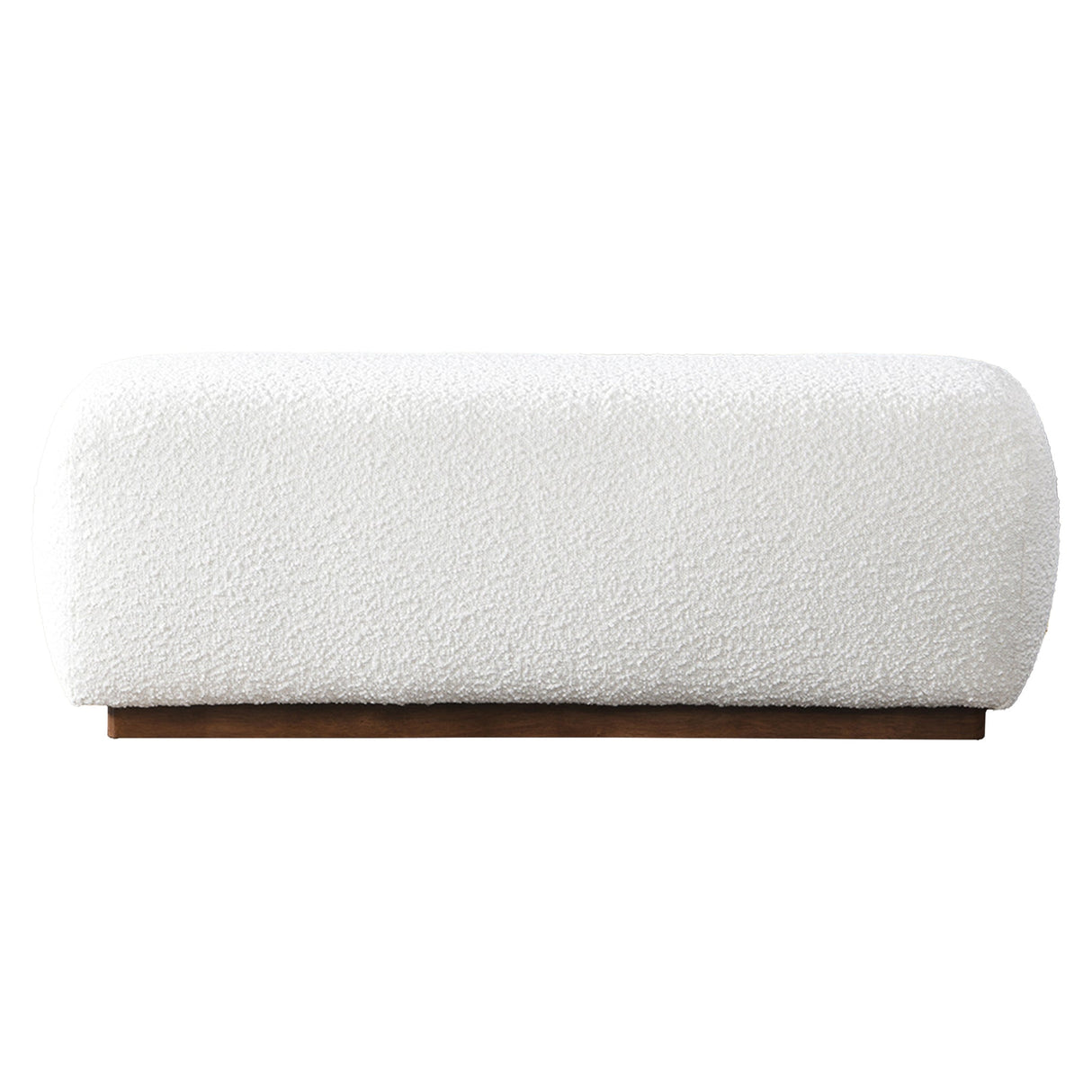 Kelvin Ivory Boucle Bench by Ashcroft Imports at Eve Furniture