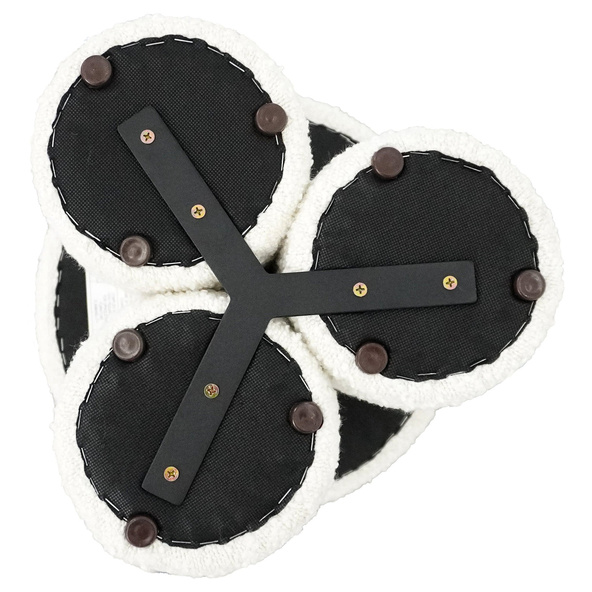 Wesley Ivory Boucle Stool by Ashcroft Imports at Eve Furniture