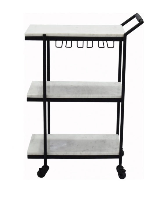 After Hours Bar Cart White by Moe's Home at Eve Furniture