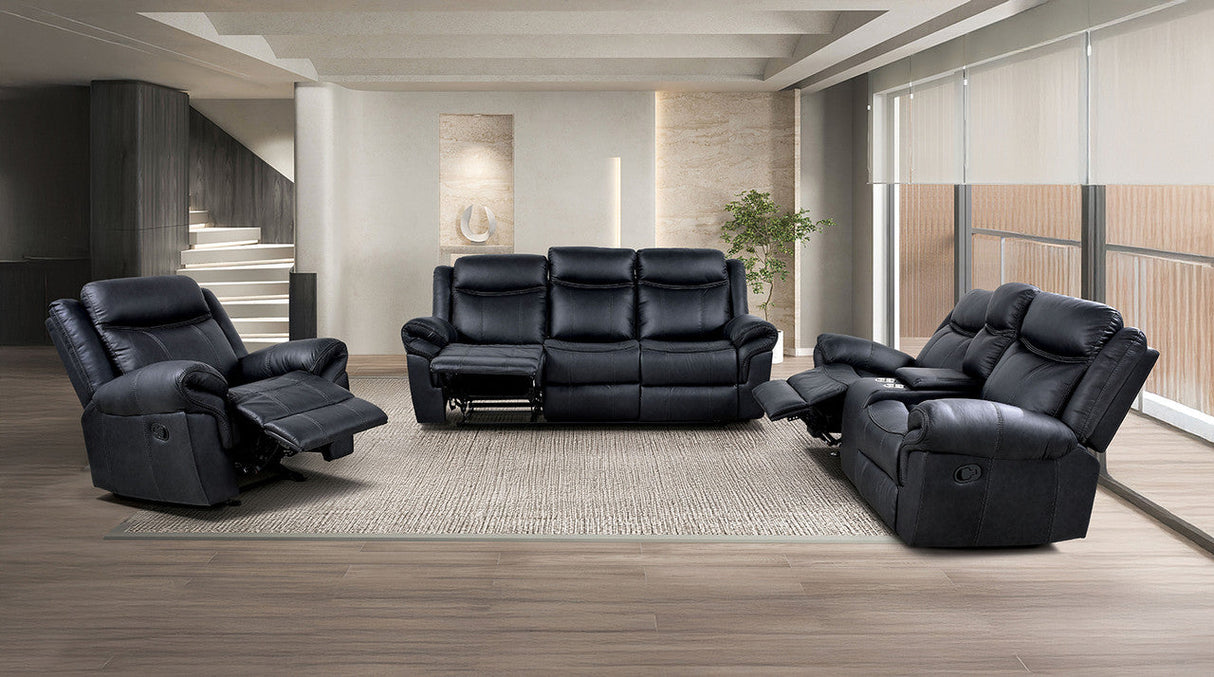 Agata Black Sofa & Loveseat by Furniture of America at Eve Furniture