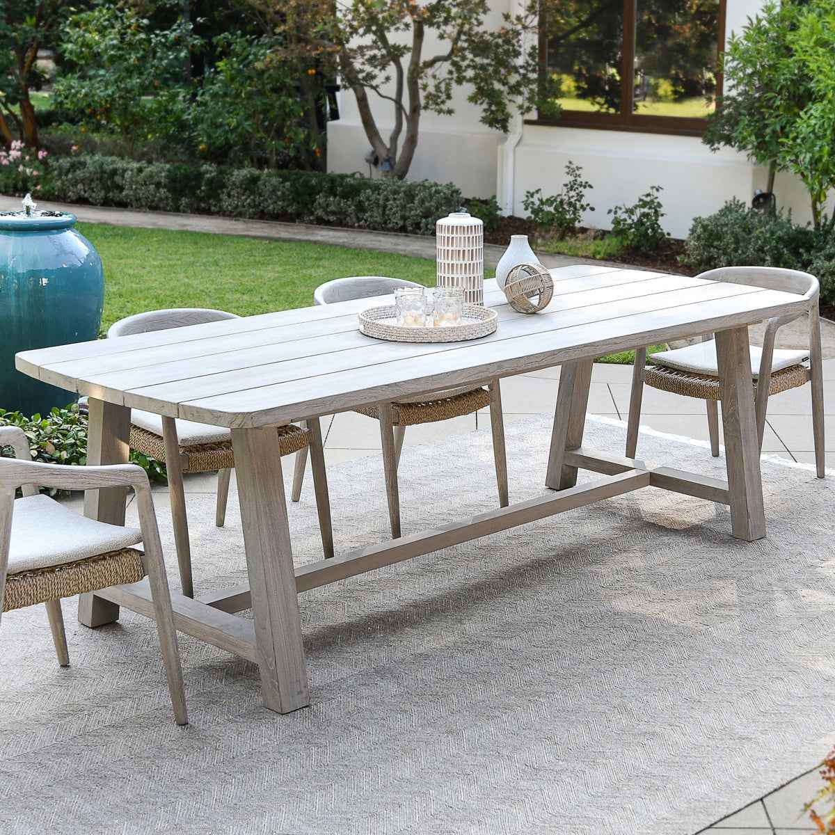 Agnes Gray Outdoor Dining Table by Classic Home at Eve Furniture