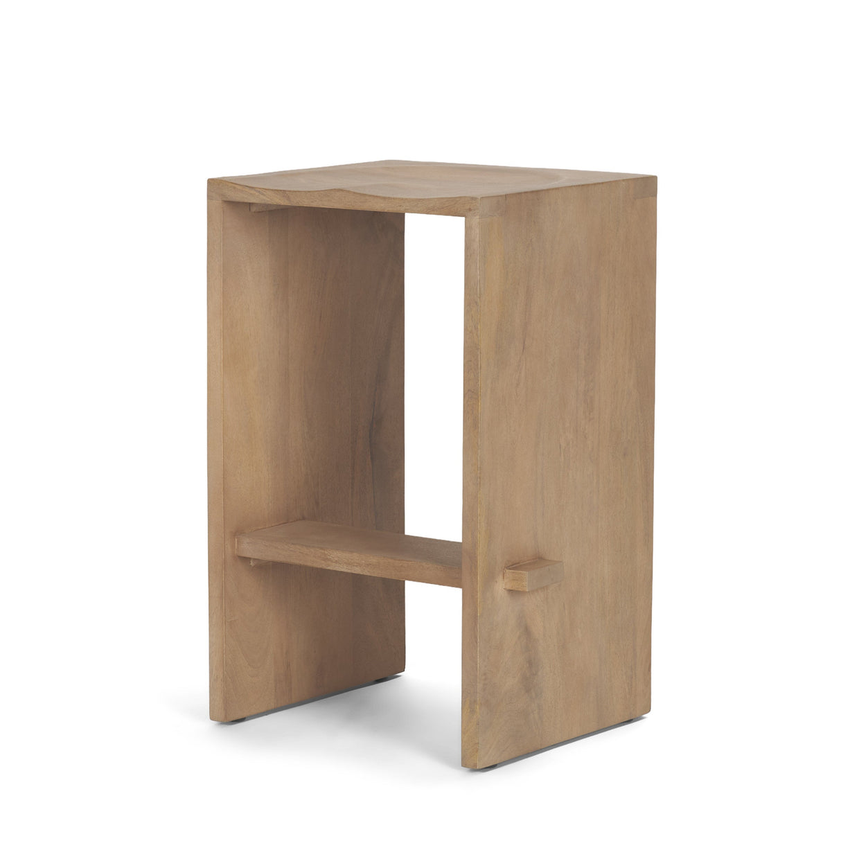 Aida 26" Seat Height Light Brown Wood Counter Stool by Mercana at Eve Furniture