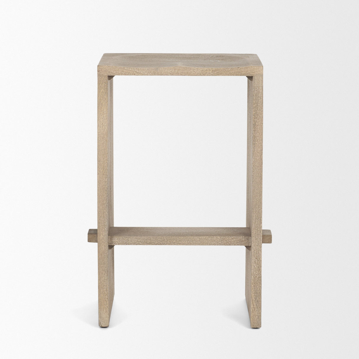 Aida 26" Seat Height Light Gray Wood Counter Stool by Mercana at Eve Furniture