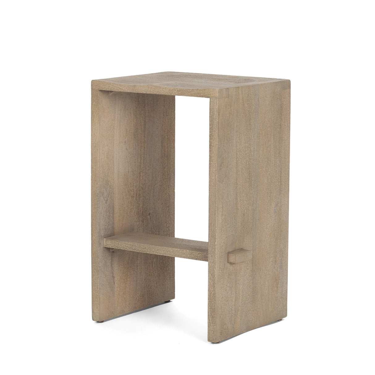 Aida 26" Seat Height Light Gray Wood Counter Stool by Mercana at Eve Furniture