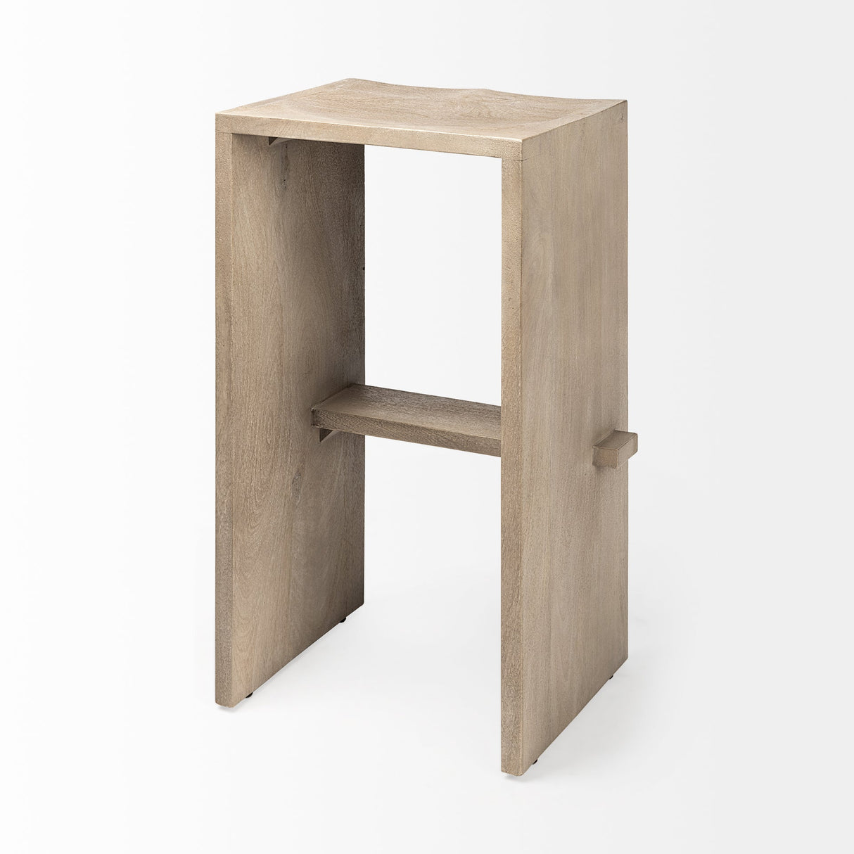 Aida 30" Seat Height Light Gray Wood Bar Stool by Mercana at Eve Furniture