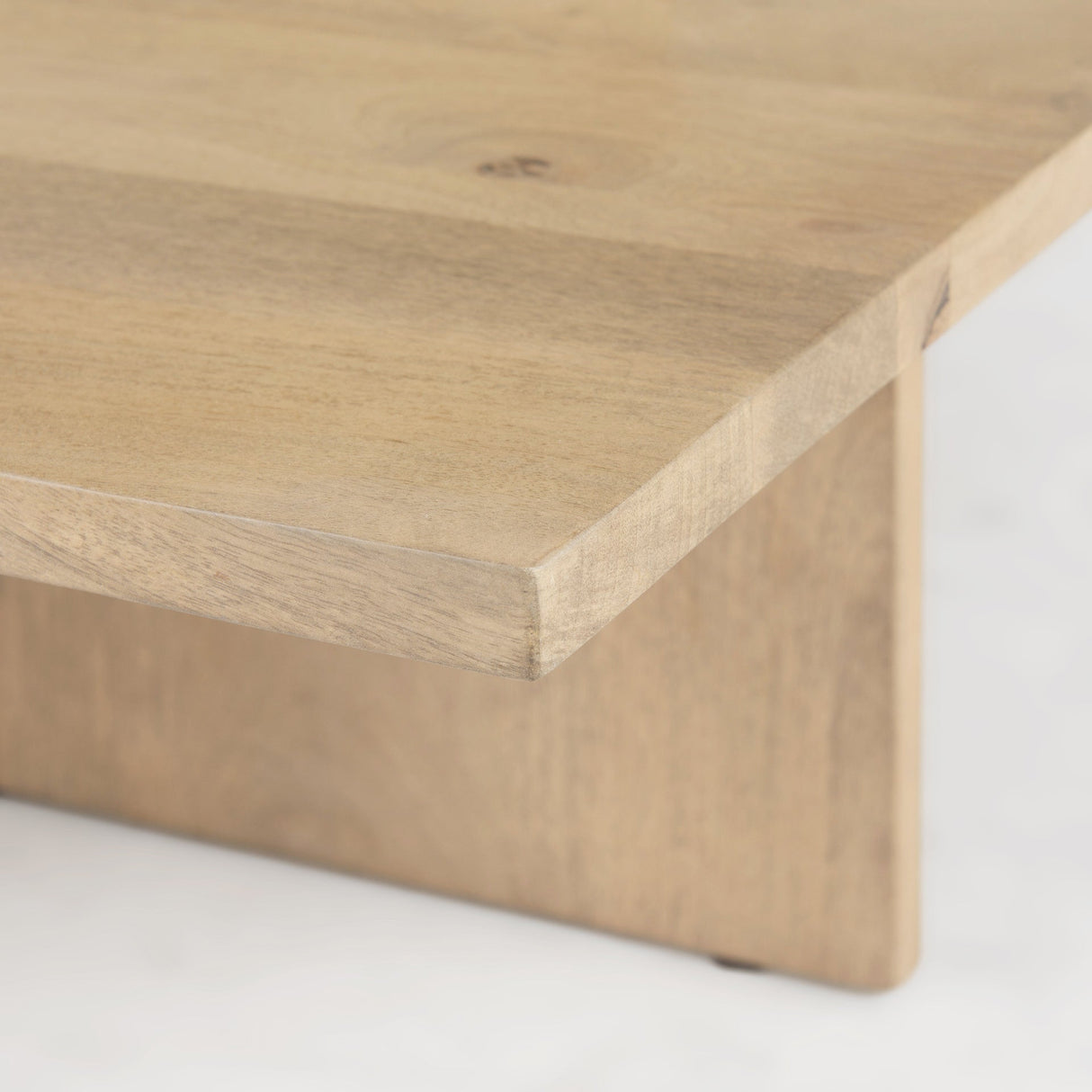 Aida 56 x 34 Rectangular Light Brown Wood Coffee Table by Mercana at Eve Furniture
