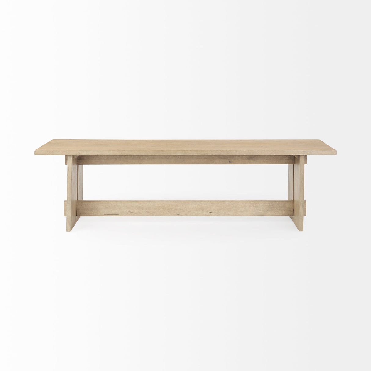 Aida Light Brown Wood Dining Bench by Mercana at Eve Furniture