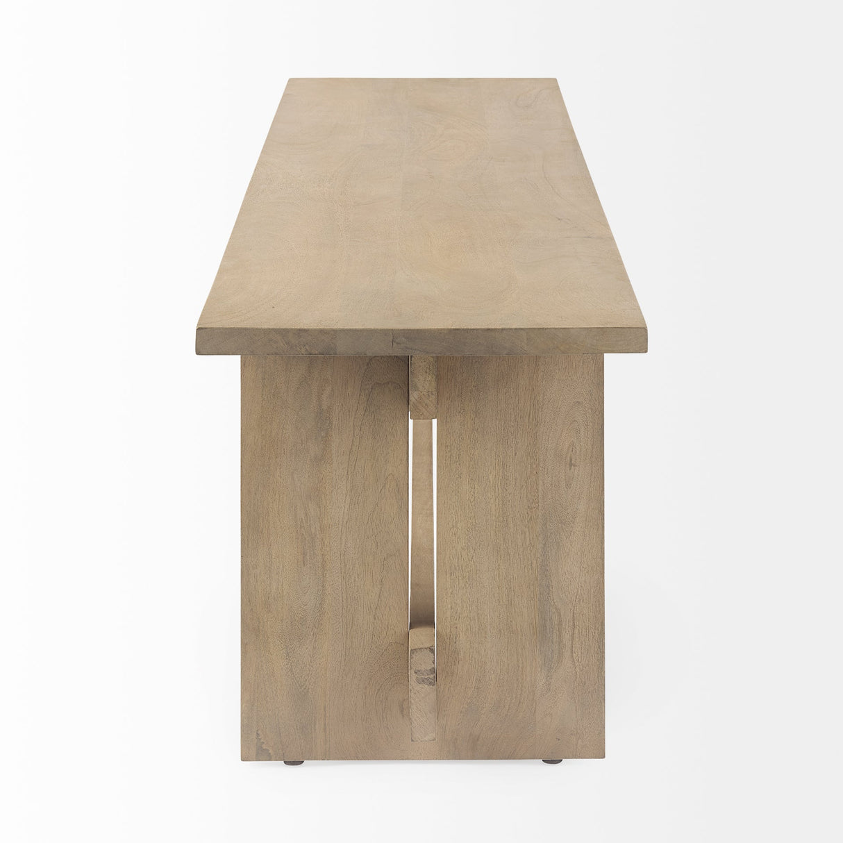 Aida Light Brown Wood Dining Bench by Mercana at Eve Furniture
