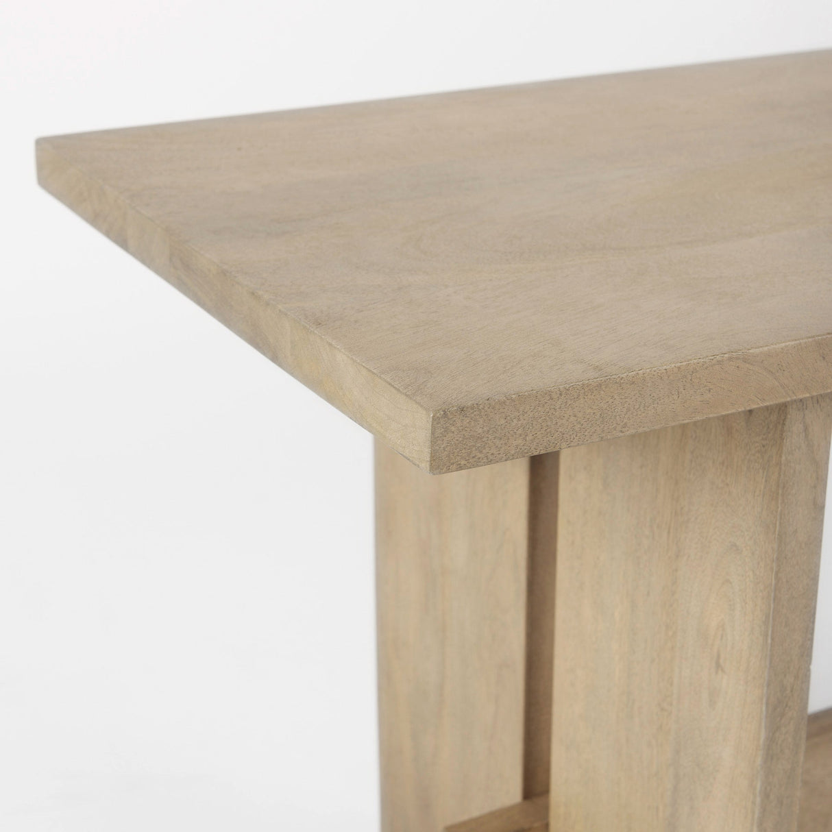 Aida Light Brown Wood Dining Bench by Mercana at Eve Furniture