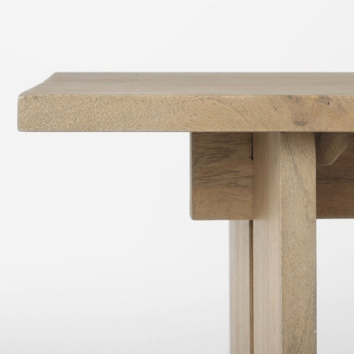 Aida Light Brown Wood Dining Bench by Mercana at Eve Furniture