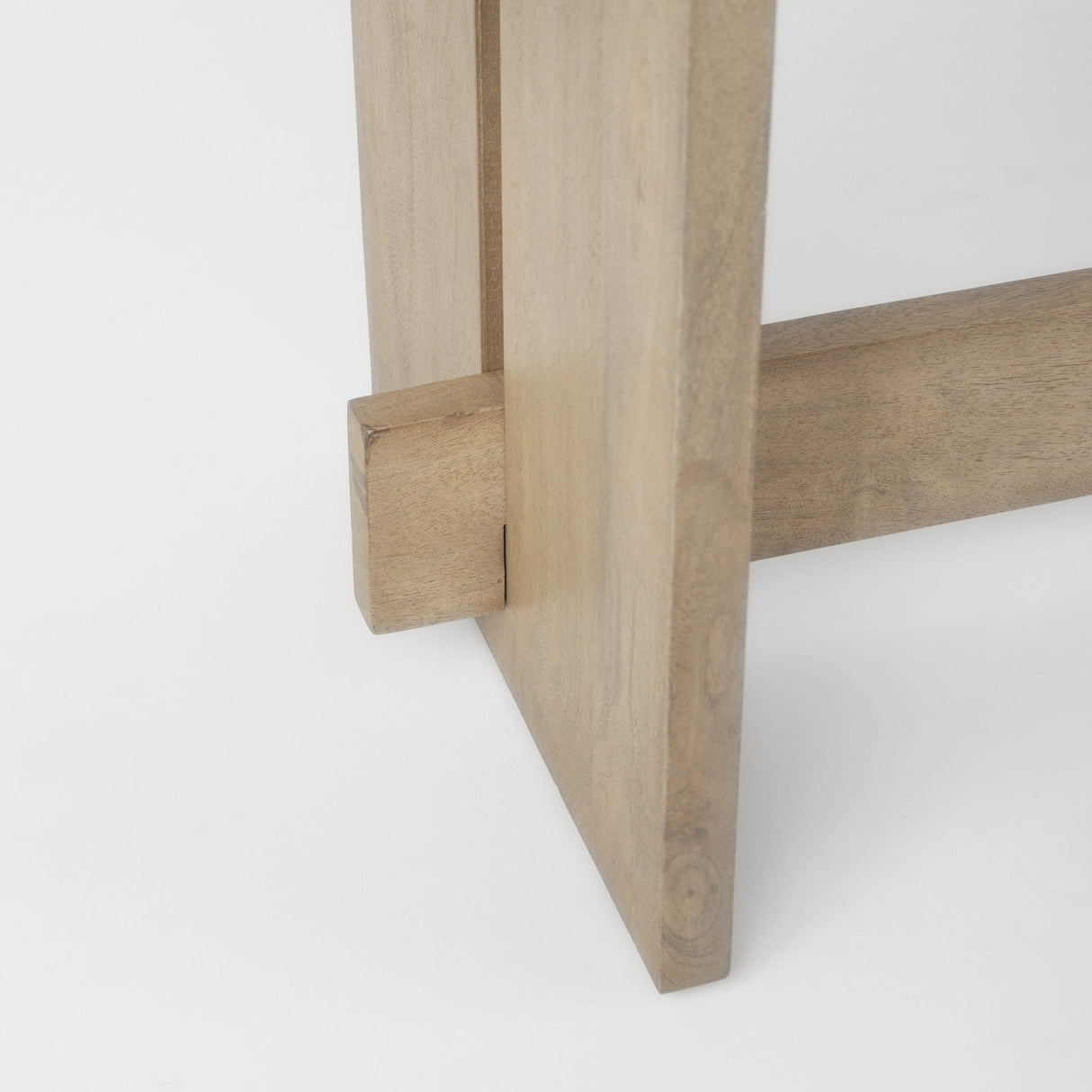 Aida Light Brown Wood Dining Bench by Mercana at Eve Furniture