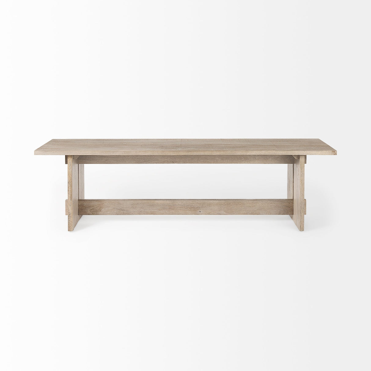 Aida Light Gray Wood Dining Bench by Mercana at Eve Furniture