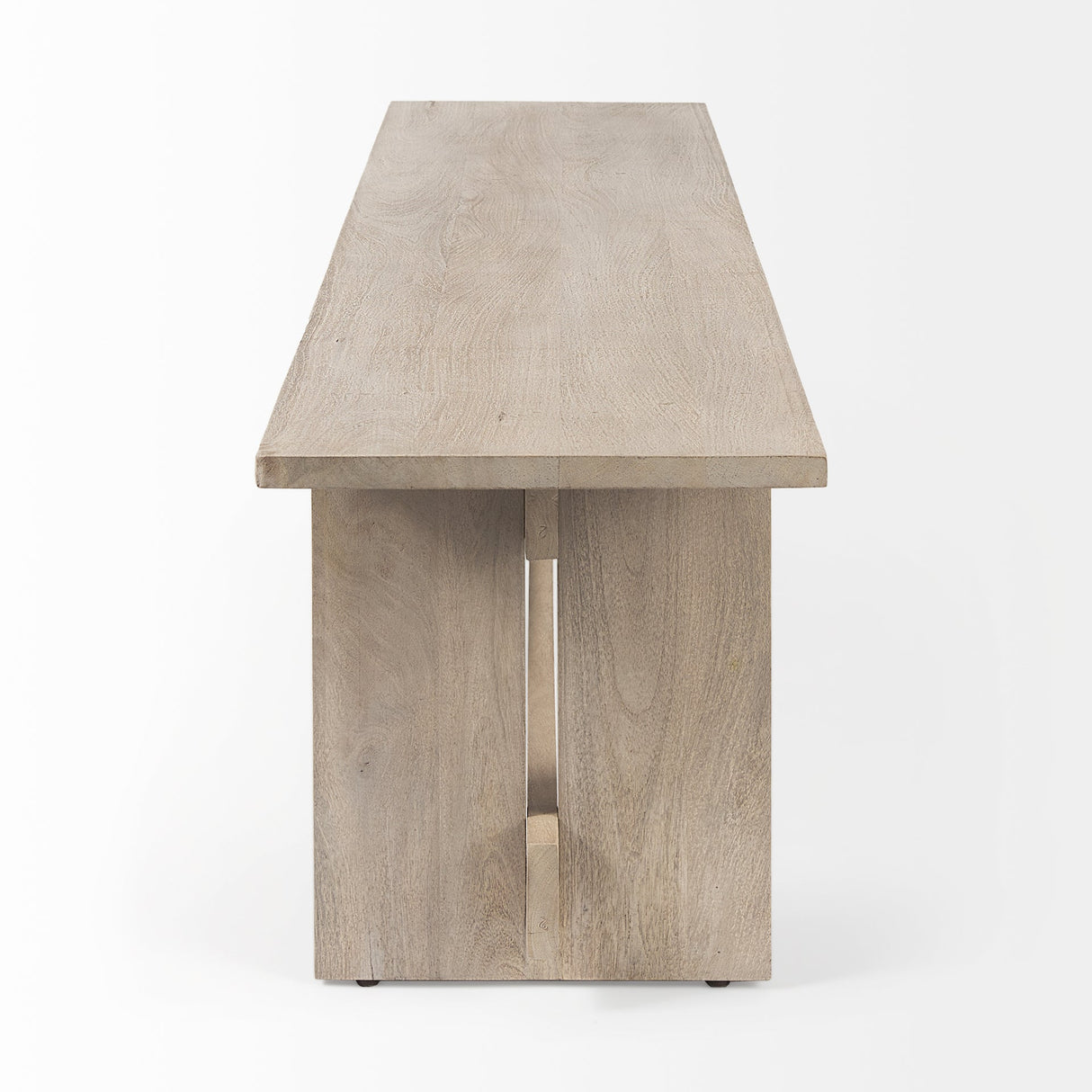 Aida Light Gray Wood Dining Bench by Mercana at Eve Furniture