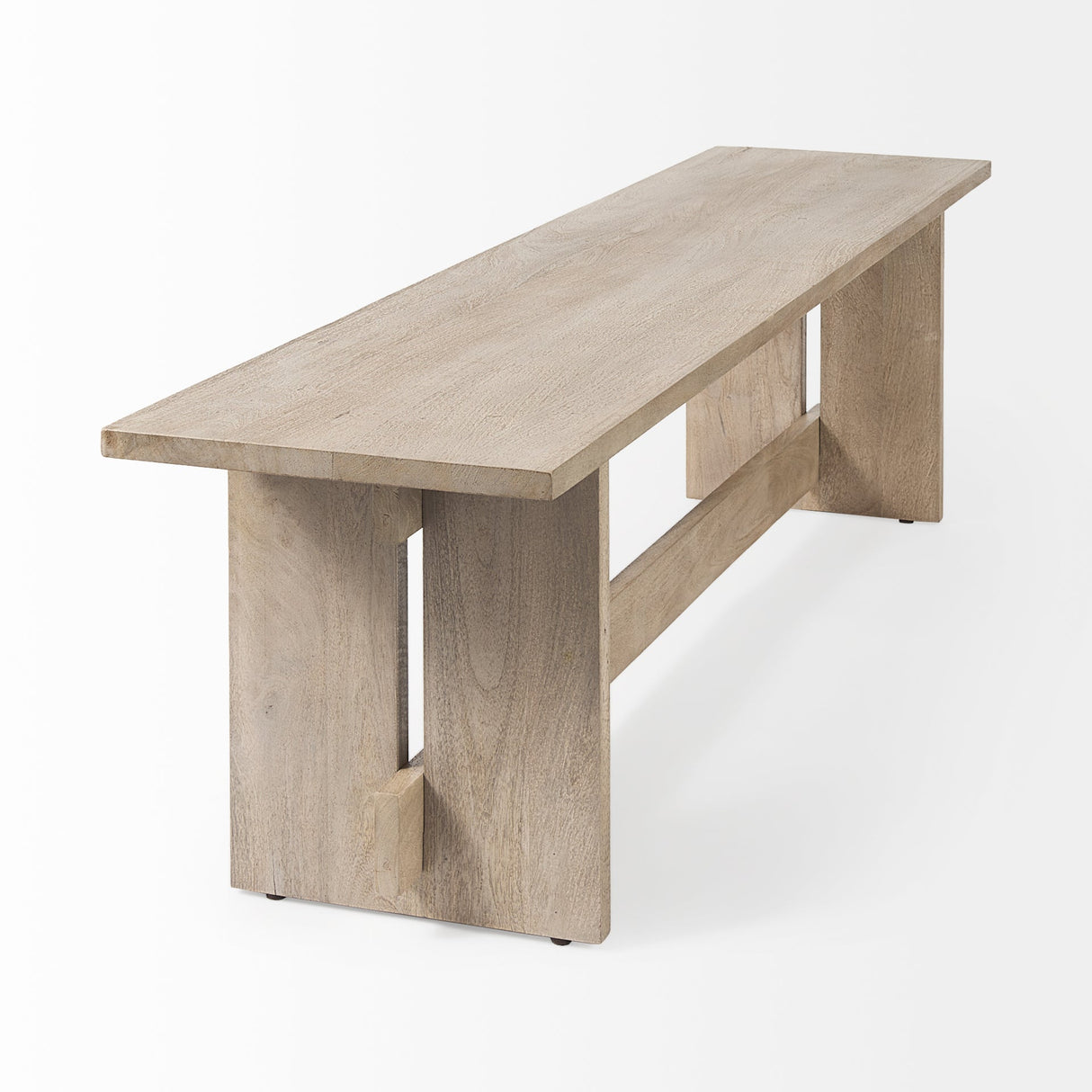 Aida Light Gray Wood Dining Bench by Mercana at Eve Furniture