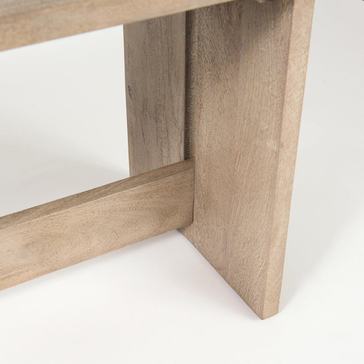 Aida Light Gray Wood Dining Bench by Mercana at Eve Furniture