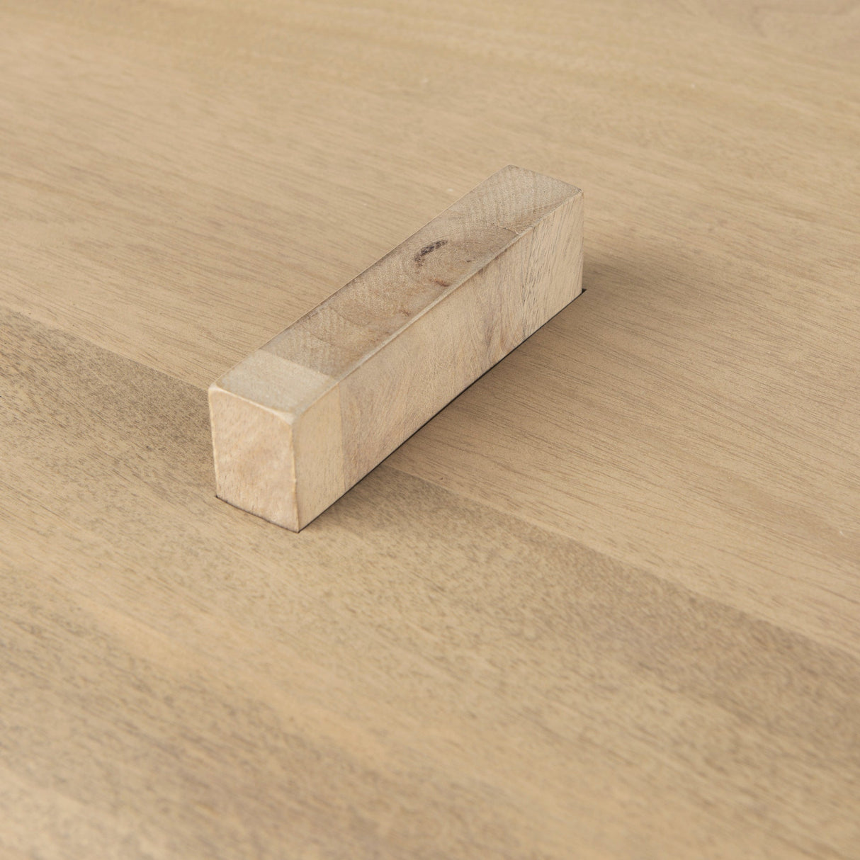 Aida Rectangular Light Brown Wood Coffee Table by Mercana at Eve Furniture