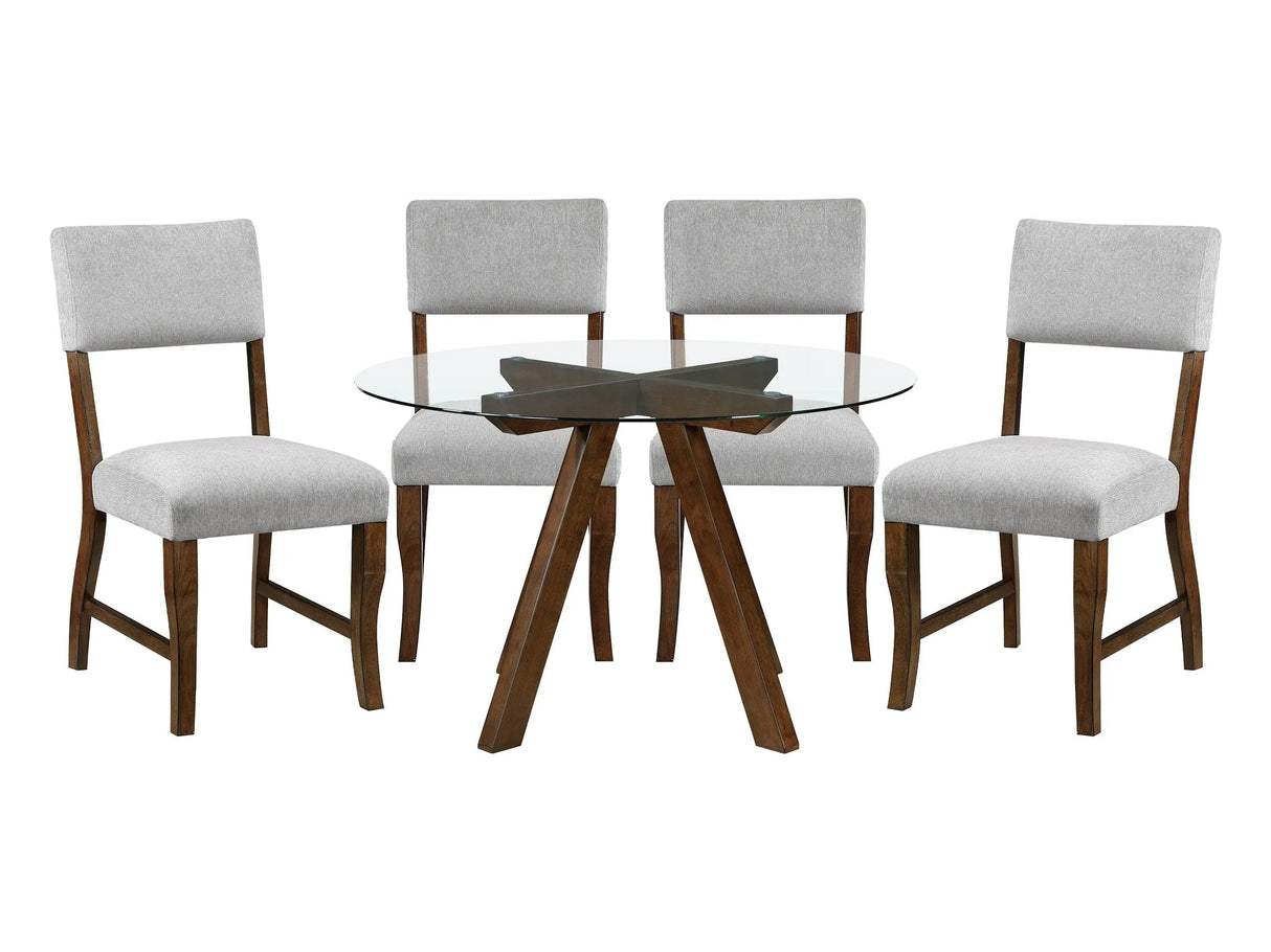 Aiden Gray/Brown 5-Piece Dining Room Set by Homelegance at Eve Furniture