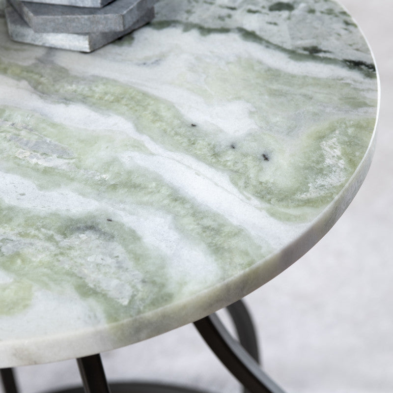 Aiden Green/Black Accent Table by Crestview at Eve Furniture