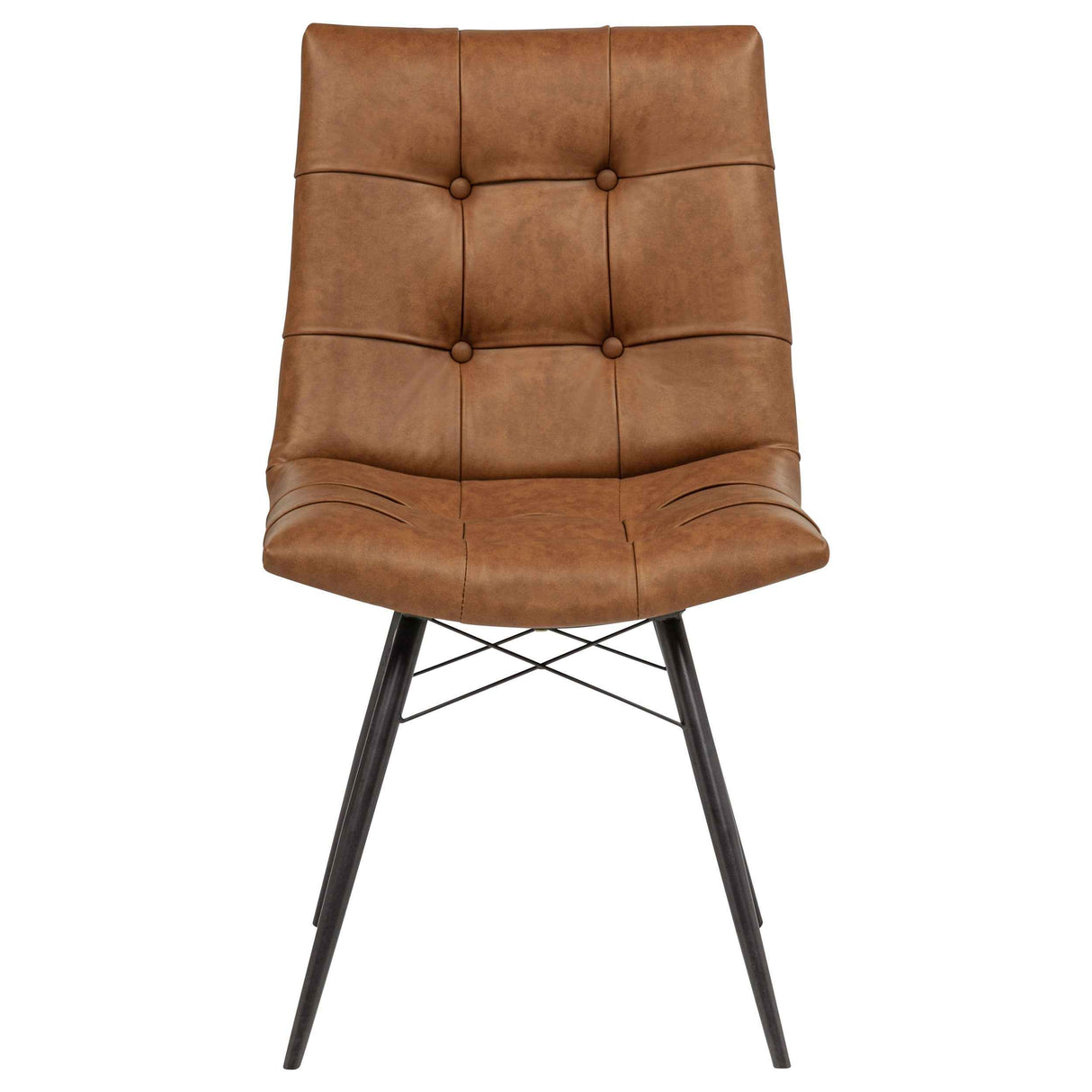 Aiken Saddle Brown Faux Leather Upholstered Dining Side Chair (Set of 4) by Coaster at Eve Furniture