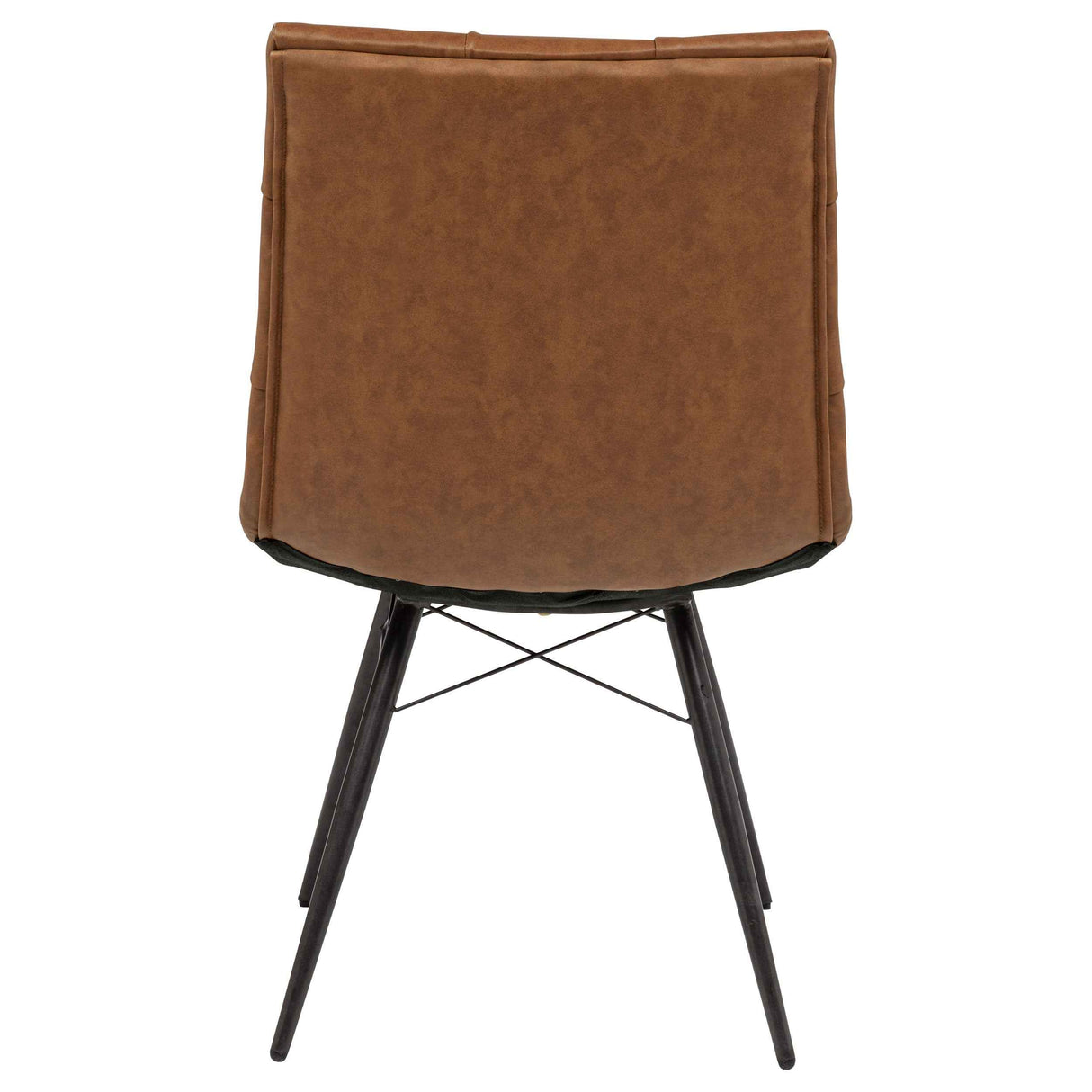 Aiken Saddle Brown Faux Leather Upholstered Dining Side Chair (Set of 4) by Coaster at Eve Furniture