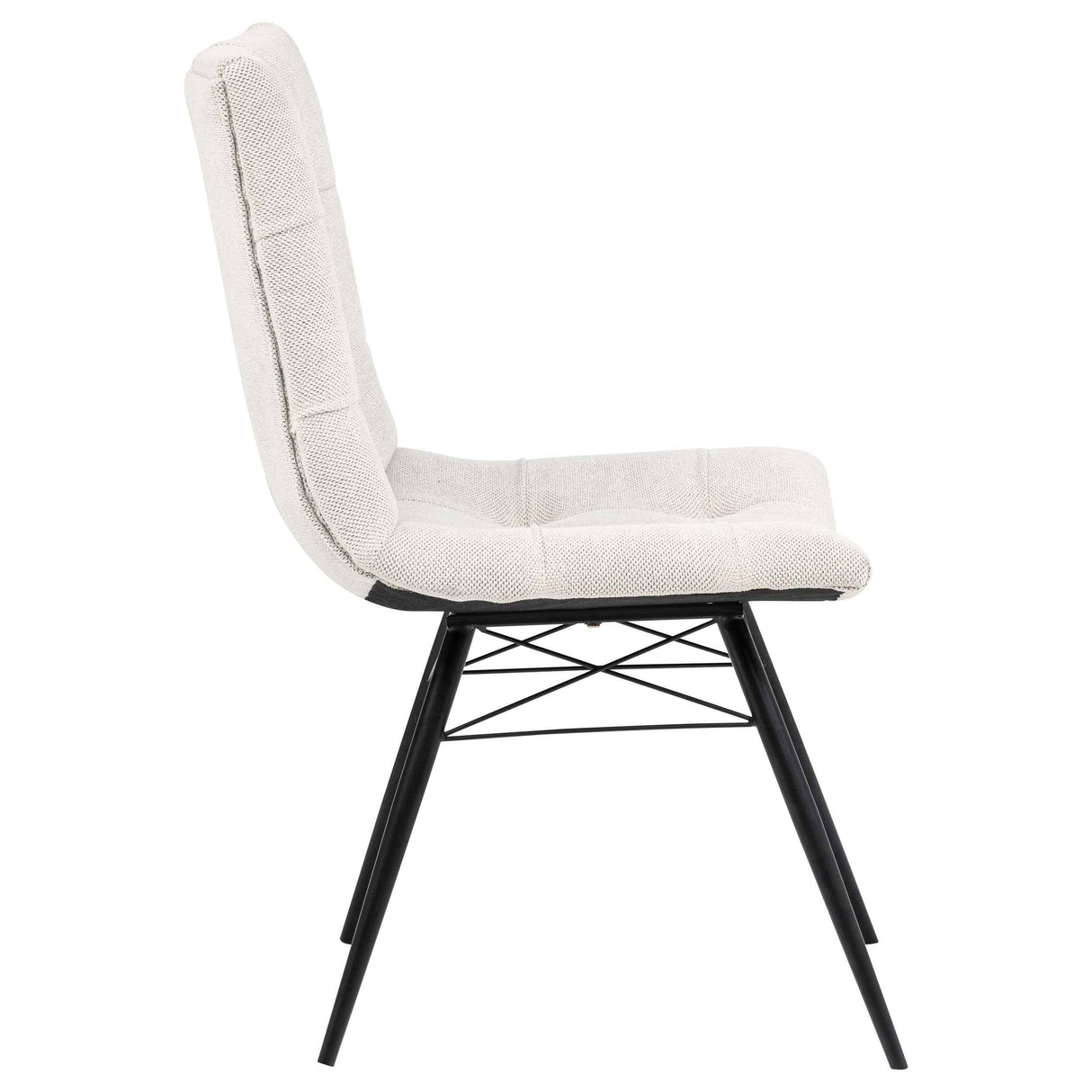 Aiken Saddle/Stone White Fabric Upholstered Dining Side Chair (Set of 4) by Coaster at Eve Furniture