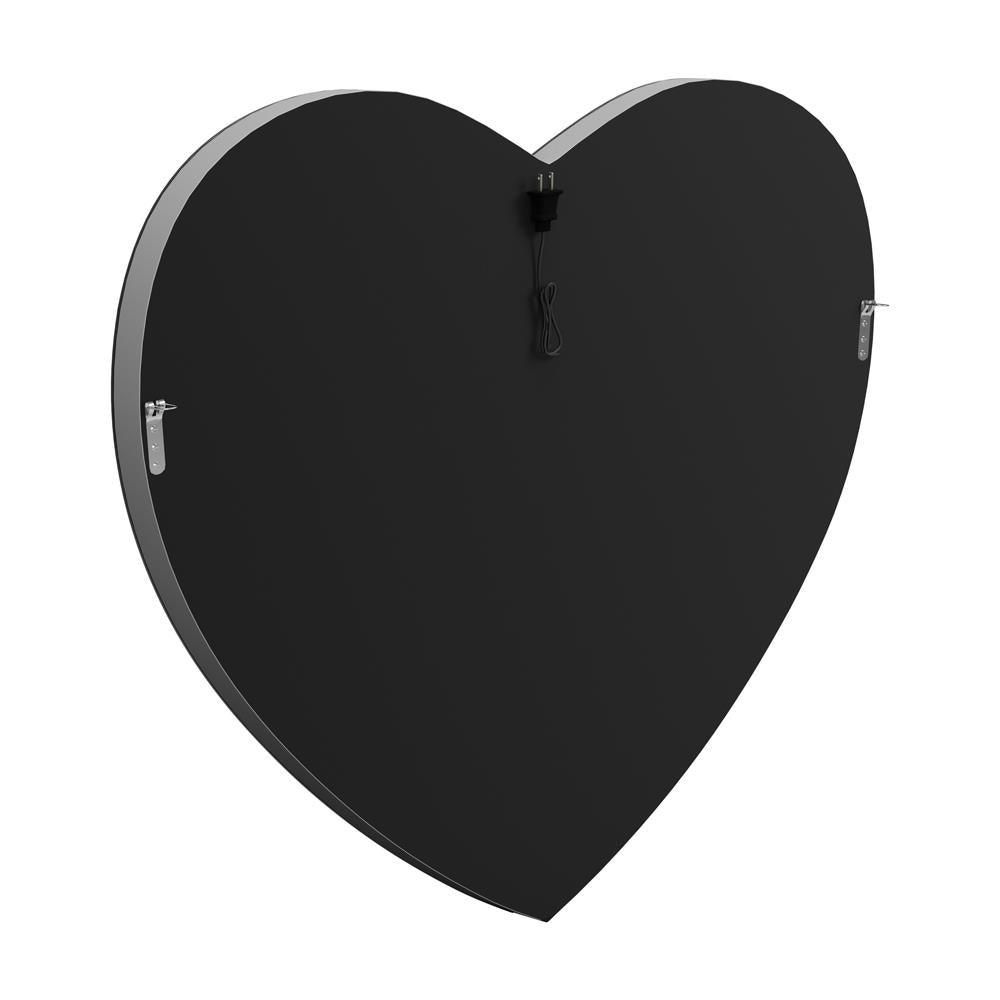 Aiko Silver Heart Shape Wall Mirror by Coaster at Eve Furniture