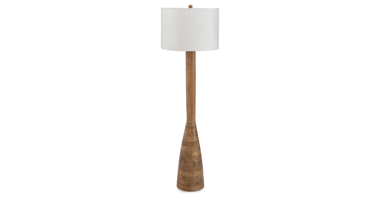 Ailsa Natural Brown Floor Lamp by Ashley at Eve Furniture