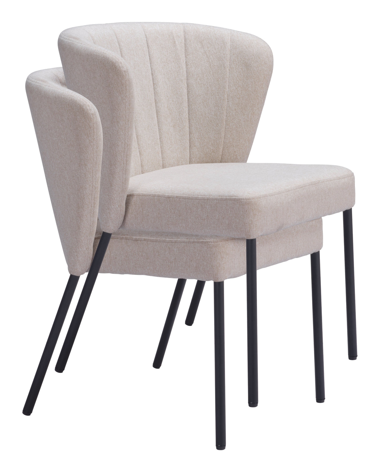 Aimee Beige Dining Chair (Set of 2) by Zuomod at Eve Furniture
