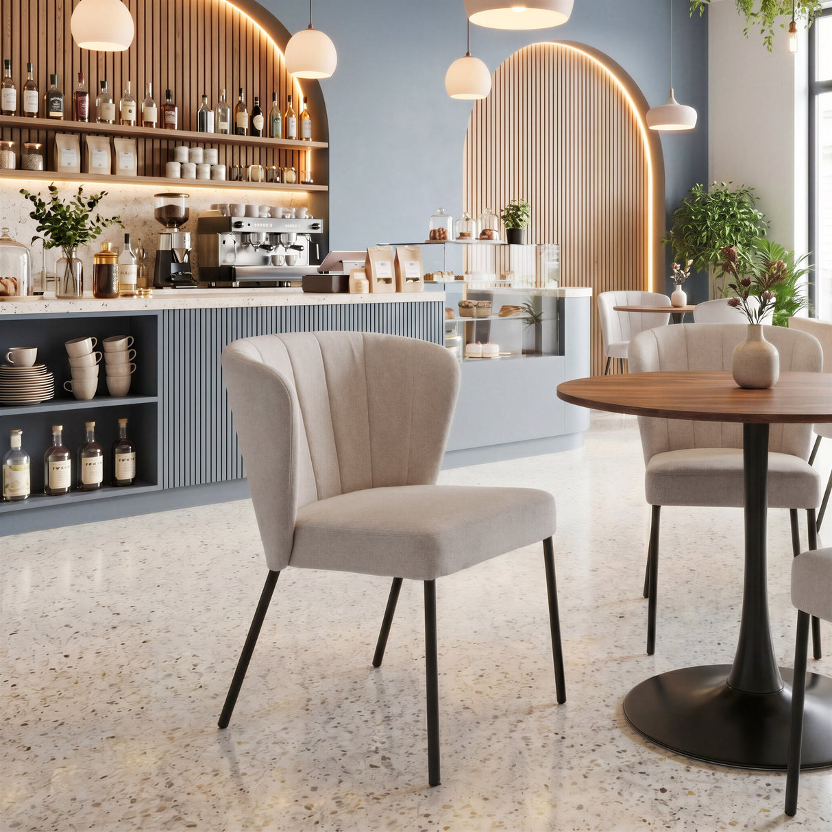 Aimee Beige Dining Chair (Set of 2) by Zuomod at Eve Furniture
