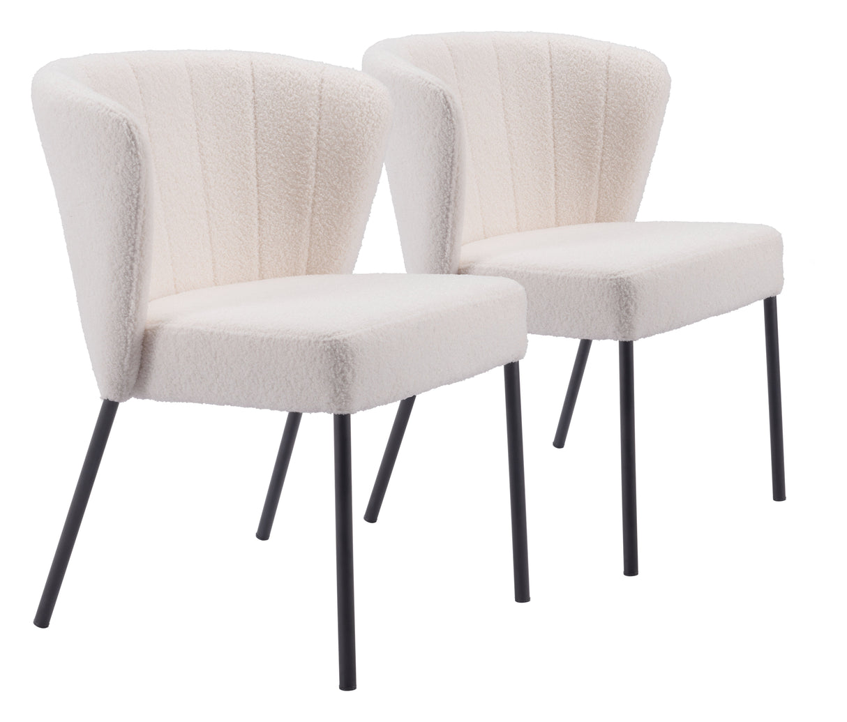 Aimee Cream Dining Chair (Set of 2) by Zuomod at Eve Furniture