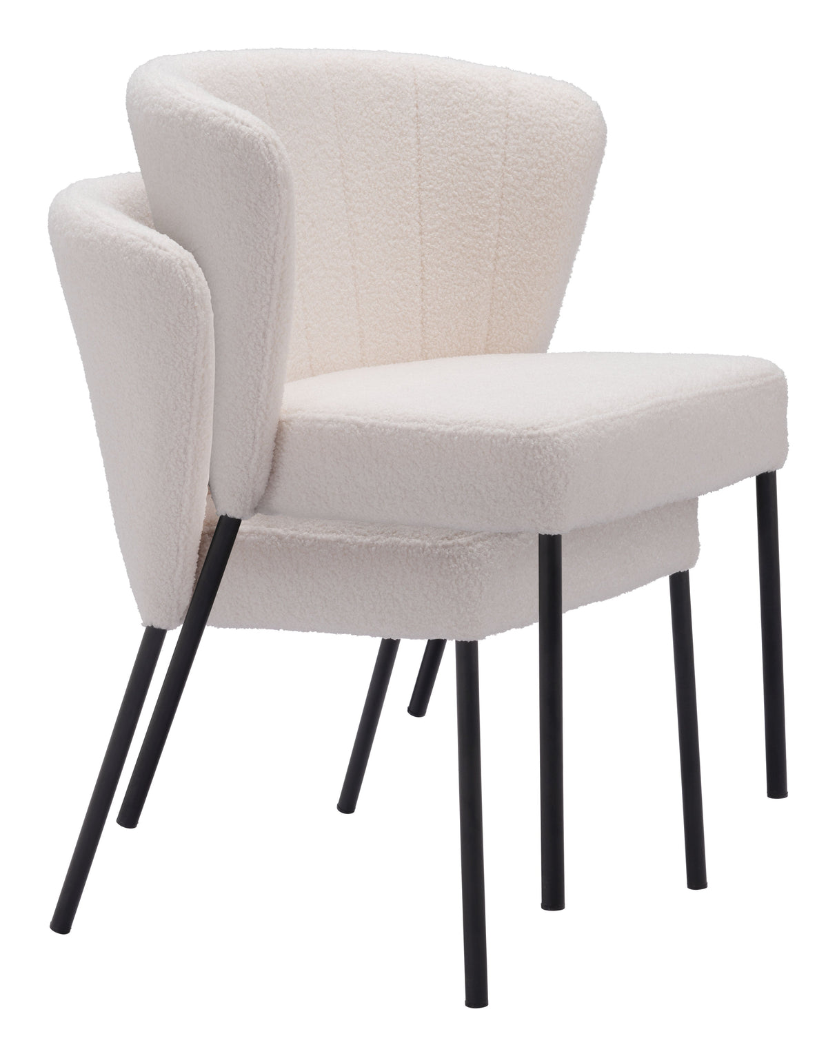 Aimee Cream Dining Chair (Set of 2) by Zuomod at Eve Furniture