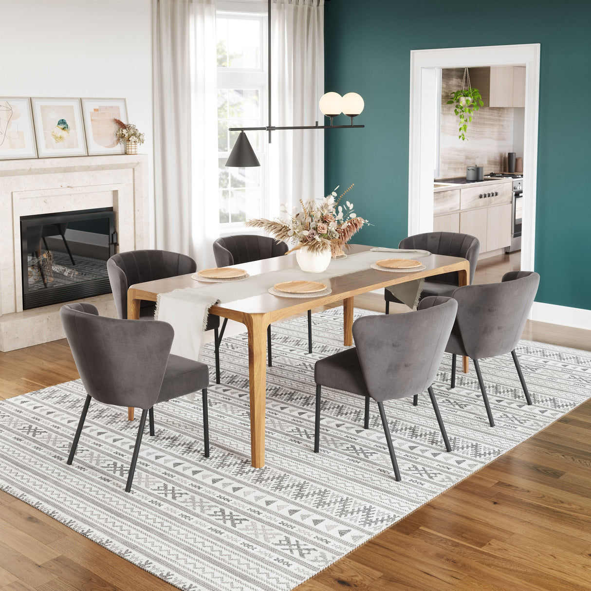 Aimee Gray Dining Chair (Set of 2) by Zuomod at Eve Furniture