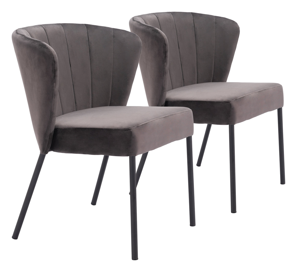 Aimee Gray Dining Chair (Set of 2) by Zuomod at Eve Furniture
