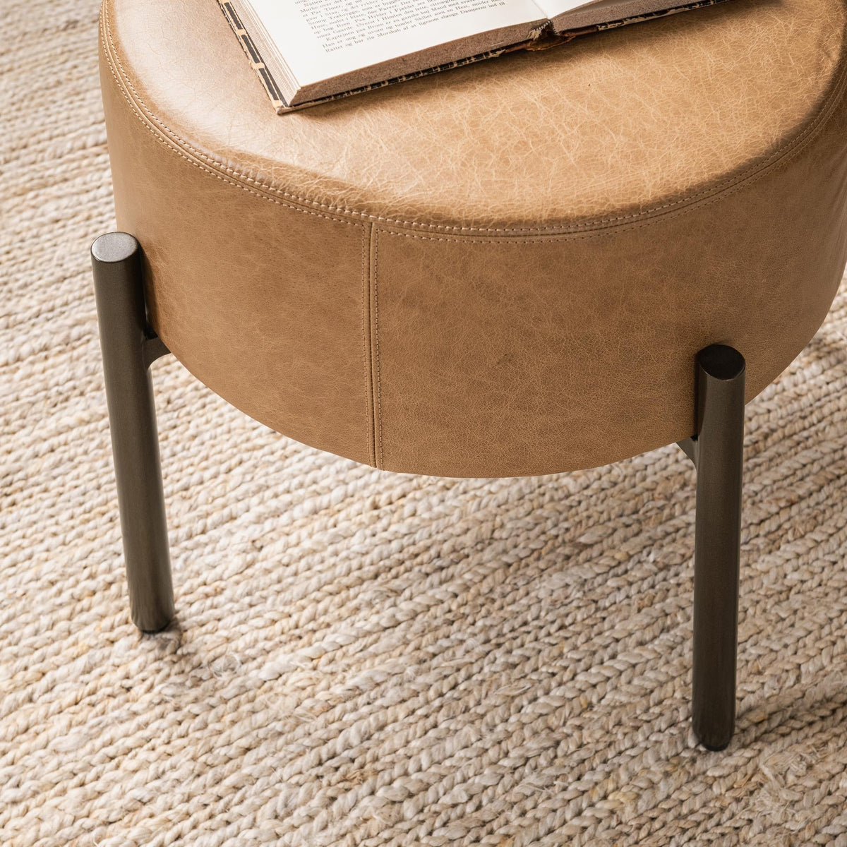 Aimie Sedona Brown Accent Stool by Classic Home at Eve Furniture