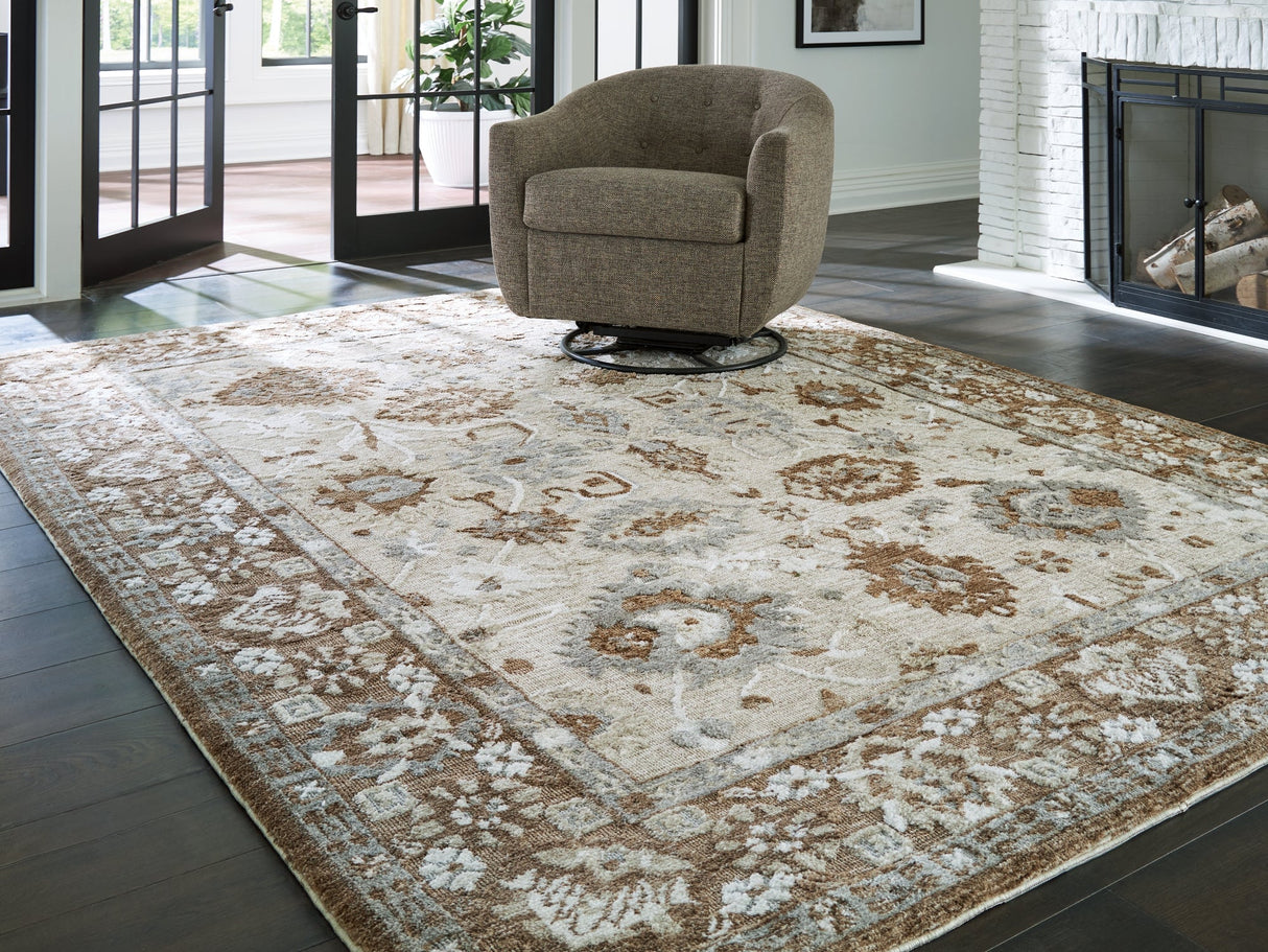 Ainswick Brown/Beige/Gray Memory Foam Large Rug by Ashley at Eve Furniture