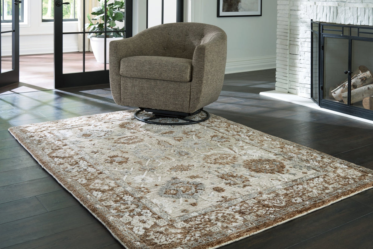 Ainswick Brown/Beige/Gray Memory Foam Medium Rug by Ashley at Eve Furniture