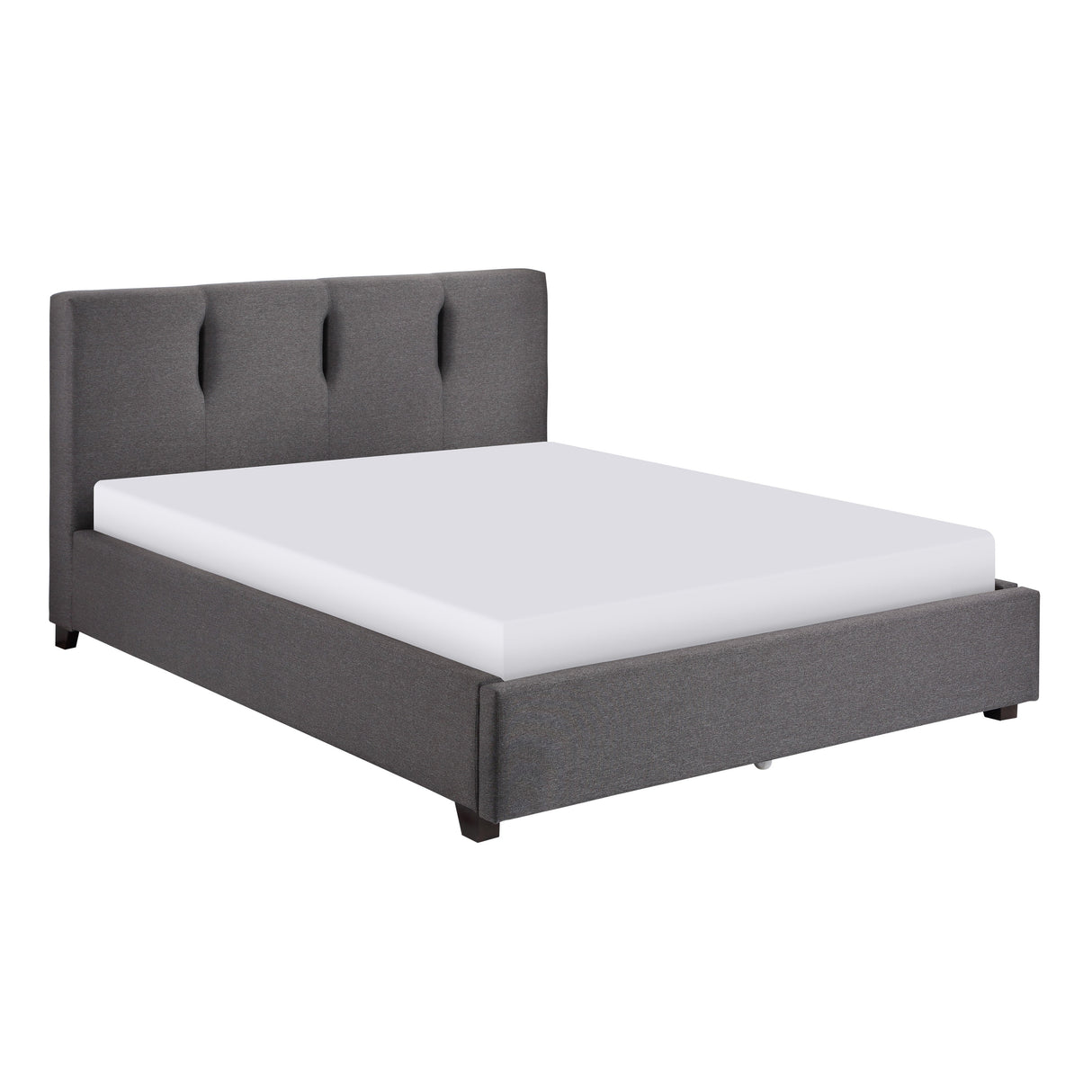 Aitana Graphite Full Platform Bed with Storage Footboard