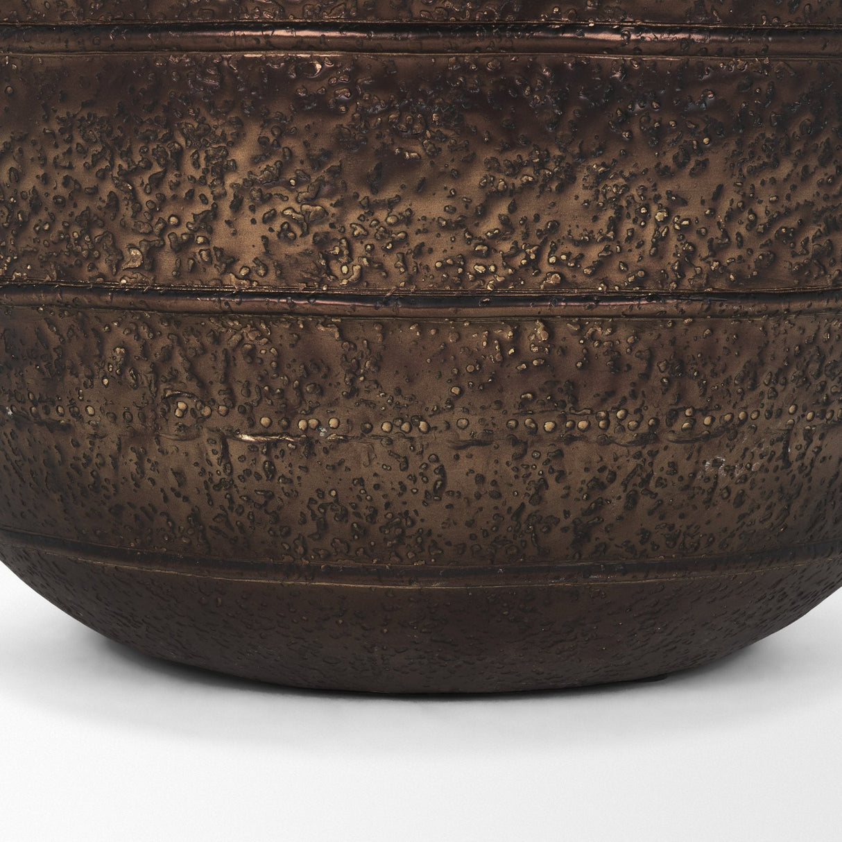 Aivana Extra Large Antiqued Gold Metal Floor Vase by Mercana at Eve Furniture