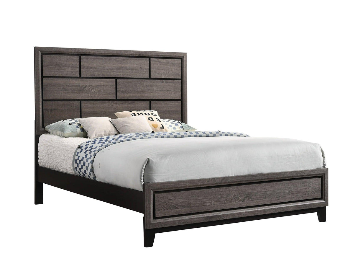 Akerson Gray Twin Panel Bed by Crown Mark at Eve Furniture